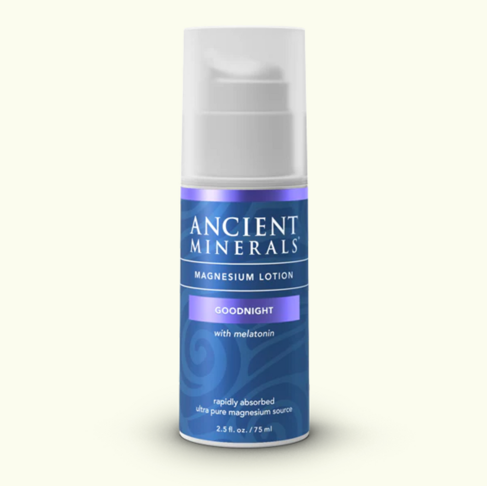 
                
                    Load image into Gallery viewer, Magnesium Lotion - Goodnight with Melatonin, 75ml - Ancient Minerals
                
            