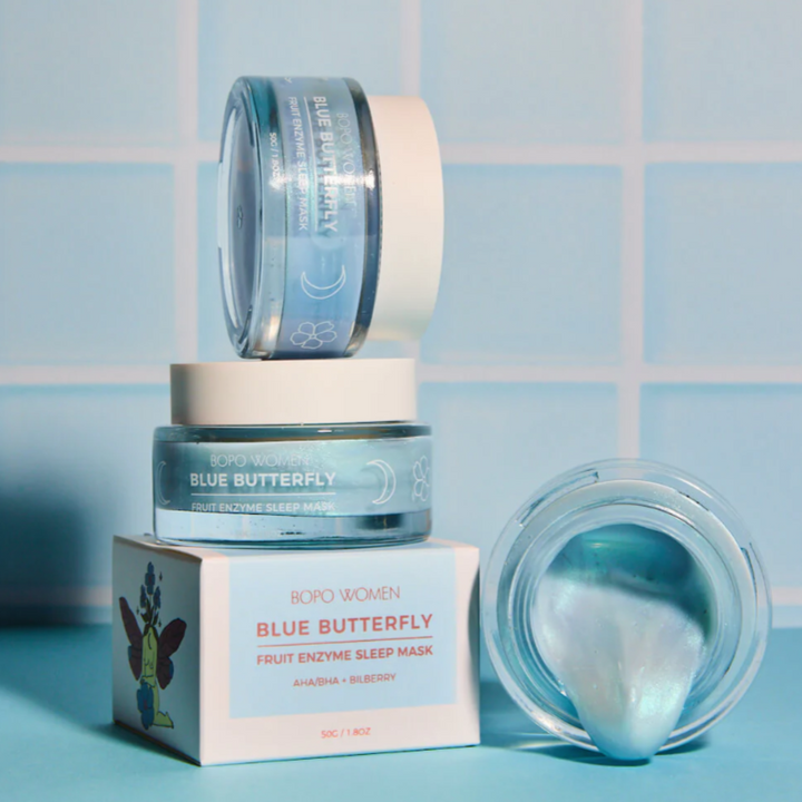 Blue Butterfly Enzyme Sleep Mask - BOPO Women