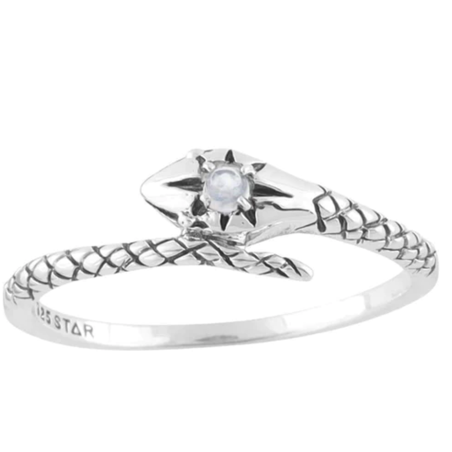Divine Serpent Moonstone Ring (S6) - MidSummer Star