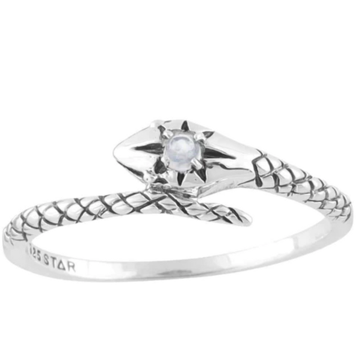 Divine Serpent Moonstone Ring (S6) - MidSummer Star