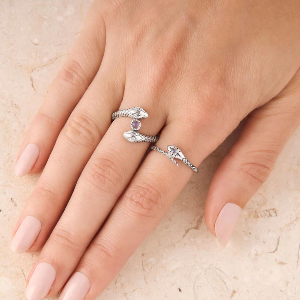 serpent ring moonstone