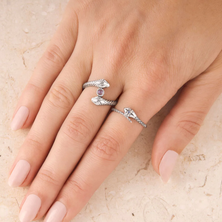 serpent ring moonstone