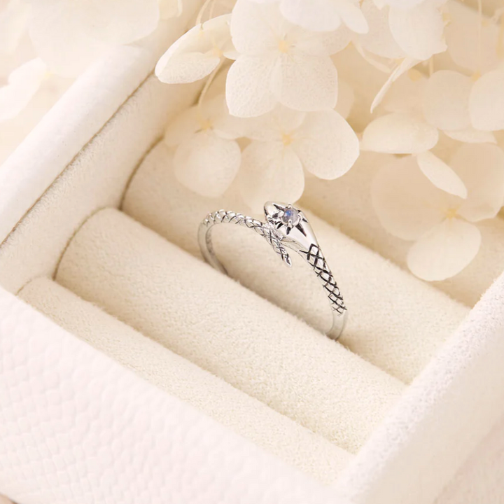 Divine Serpent Moonstone Ring (S6) - MidSummer Star