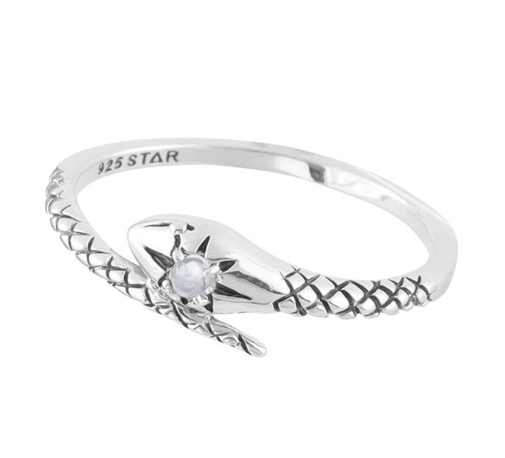 Divine Serpent Moonstone Ring (S6) - MidSummer Star